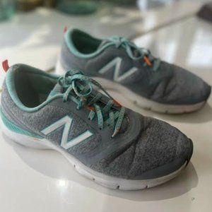 Grey, Sky Blue, and Orange New Balance Running Shoes Size 10